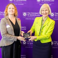 Dr Kiah Smith & VC, Professor Deborah Terry