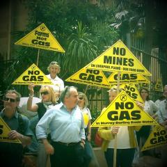 Protestors against coal seam gas