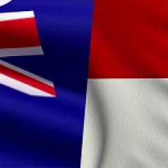 Australian and Indonesian flag